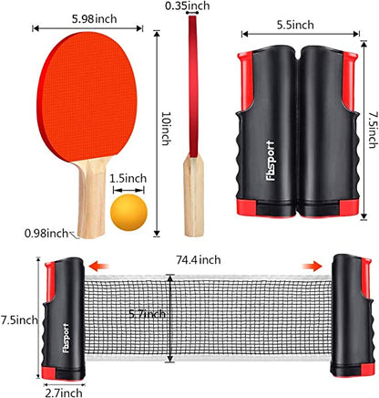 2 Rackets, 6 Balls and Carry Bag for Children Adult Indoor/Outdoor Games