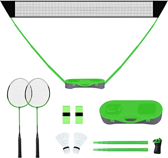 Portable Badminton Net Set with Storage Base