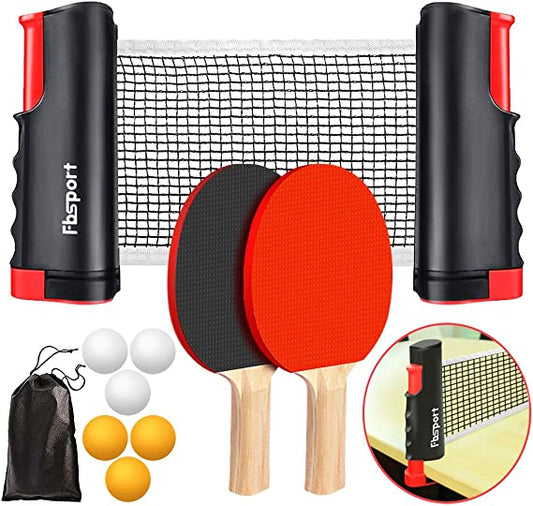 2 Rackets, 6 Balls and Carry Bag for Children Adult Indoor/Outdoor Games